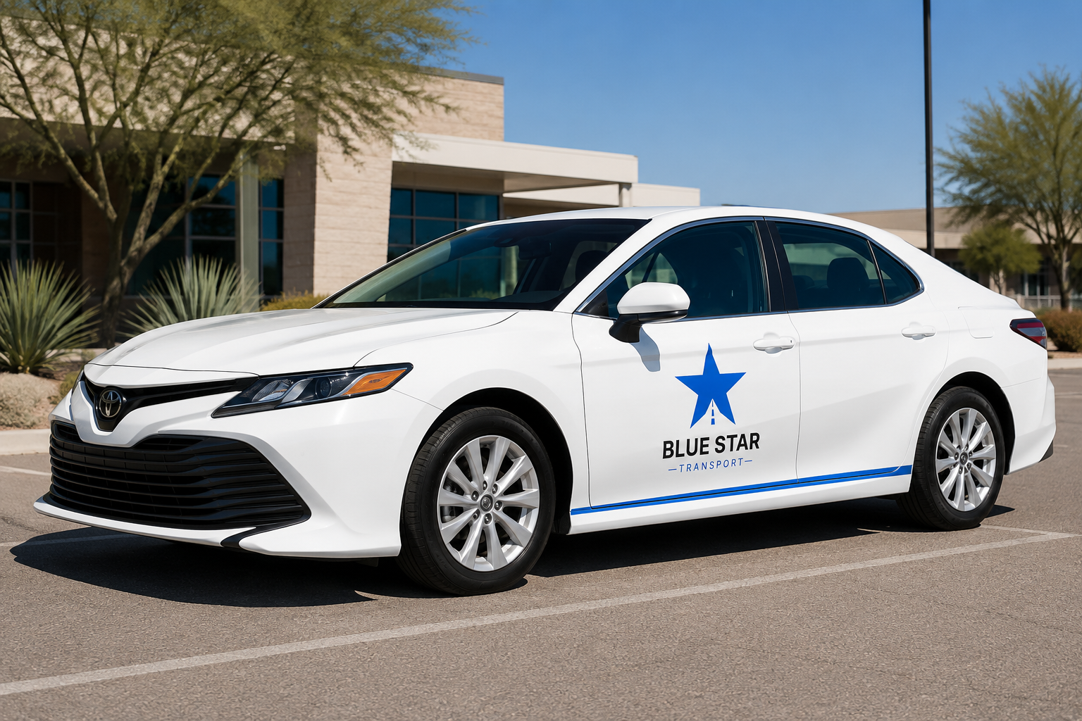 Blue Star Transportation Toyota Camry sedan for ambulatory medical transportation